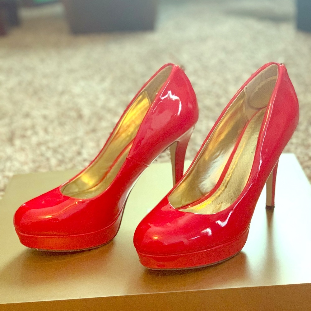 SHI by Journey’s Red Patent Leather Pumps
